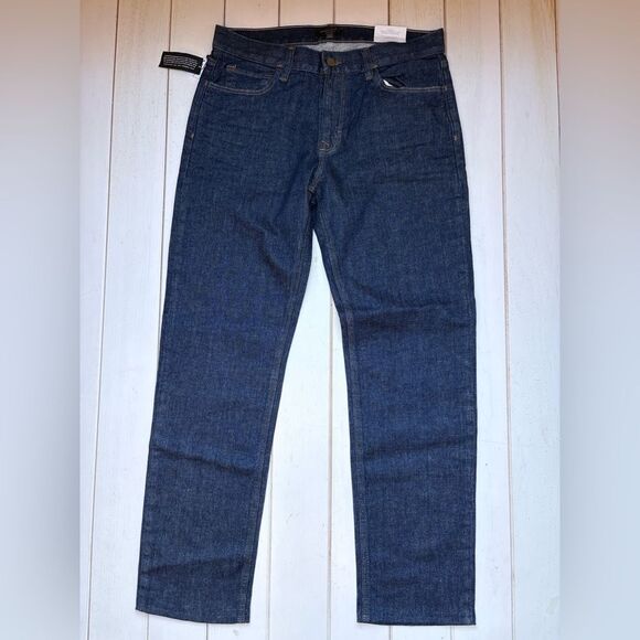 NWT BR Mid Rise Straight Leg Jeans (Hemmed) - Picture 2 of 14